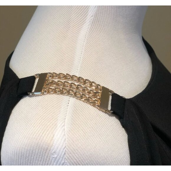 Boston Proper Black Dolman Cold Shoulder Dressy Top Blouse Shirt Evening Size XS - Picture 4 of 11